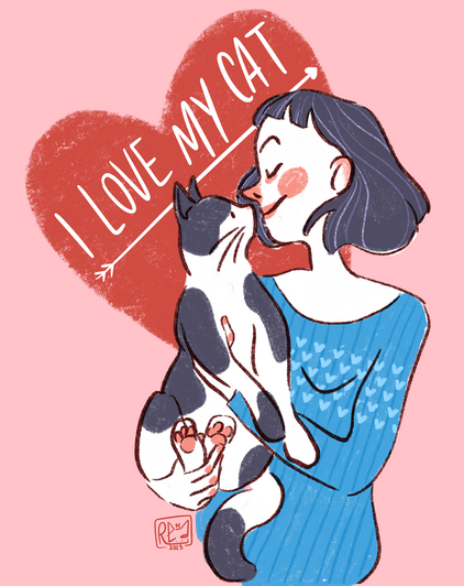 Valentine's postcard pink