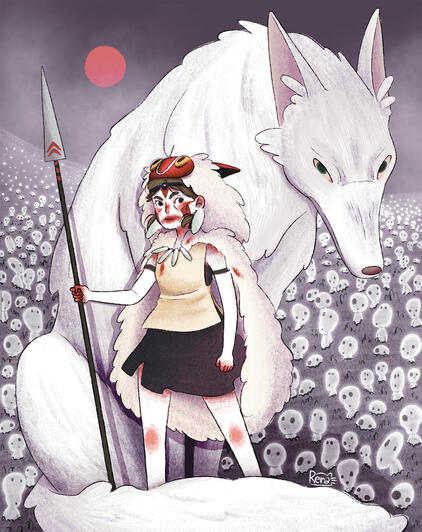 Ghibli November 23 - White - Princess Mononoke