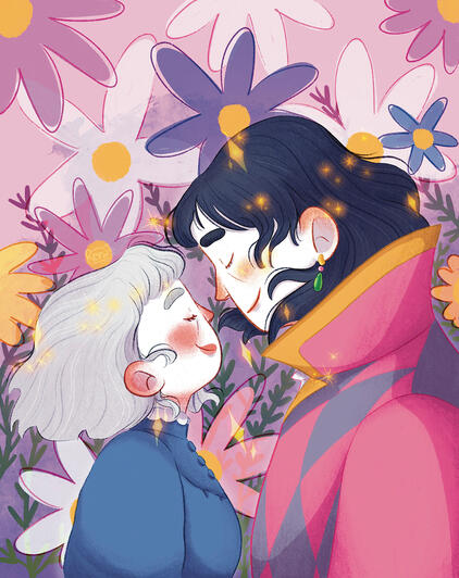 Ghibli November 23 - Pink - Howl's moving castle
